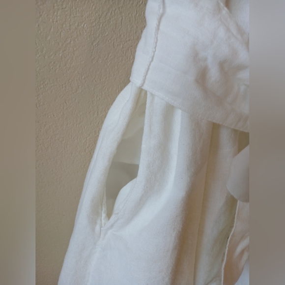 Joie | Elegant White Linnen Button-Up Midi Dress Size XL - Picture 7 of 12